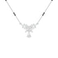 Glided Orchid Motif Diamond Mangalsutra 9 KT / White Gold