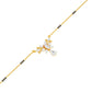 Glided Orchid Motif Diamond Mangalsutra 9 KT / Yellow Gold