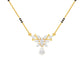 Glided Orchid Motif Diamond Mangalsutra 9 KT / Yellow Gold