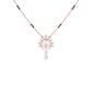 Pear Flower Drop Diamond Mangalsutra 9 KT / Rose Gold