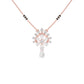 Pear Flower Drop Diamond Mangalsutra 9 KT / Rose Gold