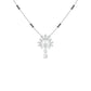 Pear Flower Drop Diamond Mangalsutra 9 KT / White Gold