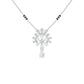 Pear Flower Drop Diamond Mangalsutra 9 KT / White Gold