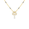 Pear Flower Drop Diamond Mangalsutra 9 KT / Yellow Gold