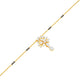 Pear Flower Drop Diamond Mangalsutra 9 KT / Yellow Gold