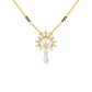 Pear Flower Drop Diamond Mangalsutra 9 KT / Yellow Gold