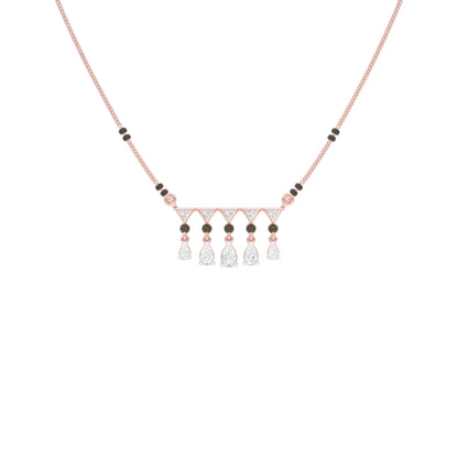 Triangle Drops Diamond Mangalsutra 9 KT / Rose Gold