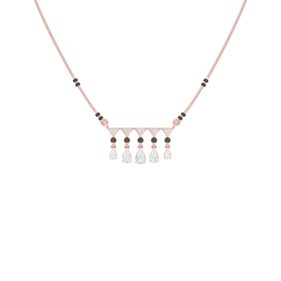 Triangle Drops Diamond Mangalsutra 9 KT / Rose Gold