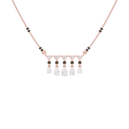Triangle Drops Diamond Mangalsutra 9 KT / Rose Gold