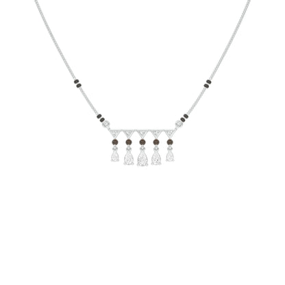 Triangle Drops Diamond Mangalsutra 9 KT / White Gold