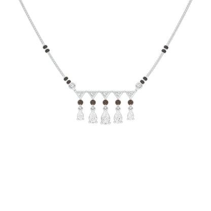 Triangle Drops Diamond Mangalsutra 9 KT / White Gold