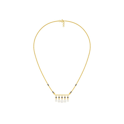 Triangle Drops Diamond Mangalsutra 9 KT / Yellow Gold