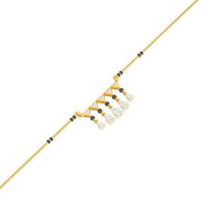 Triangle Drops Diamond Mangalsutra 9 KT / Yellow Gold