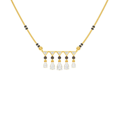 Triangle Drops Diamond Mangalsutra 9 KT / Yellow Gold