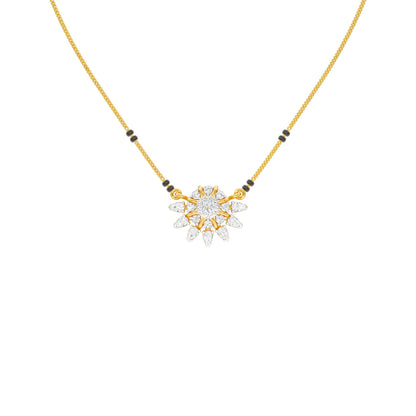 Sunburst Pear Diamond Mangalsutra 9 KT / Yellow Gold