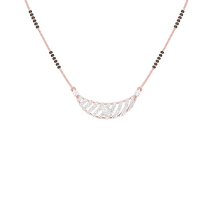 Crescent Arc Diamond Mangalsutra 9 KT / Rose Gold