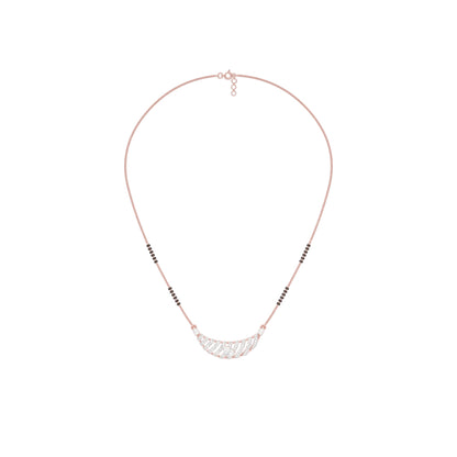 Crescent Arc Diamond Mangalsutra 9 KT / Rose Gold
