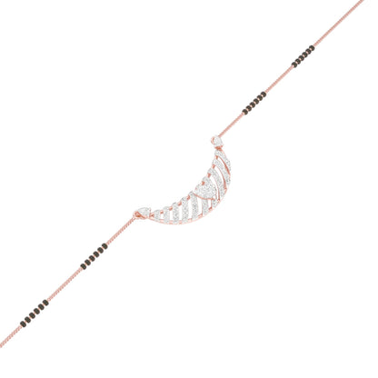 Crescent Arc Diamond Mangalsutra 9 KT / Rose Gold