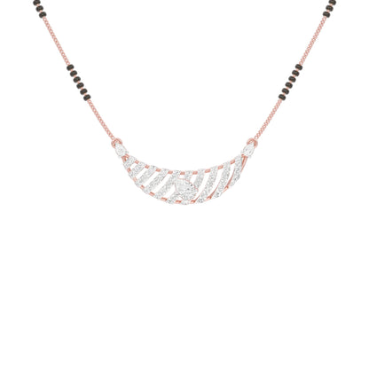 Crescent Arc Diamond Mangalsutra 9 KT / Rose Gold