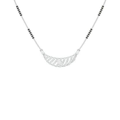 Crescent Arc Diamond Mangalsutra 9 KT / White Gold