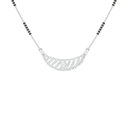 Crescent Arc Diamond Mangalsutra 9 KT / White Gold