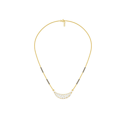 Crescent Arc Diamond Mangalsutra 9 KT / Yellow Gold