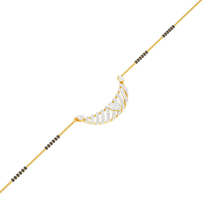 Crescent Arc Diamond Mangalsutra 9 KT / Yellow Gold
