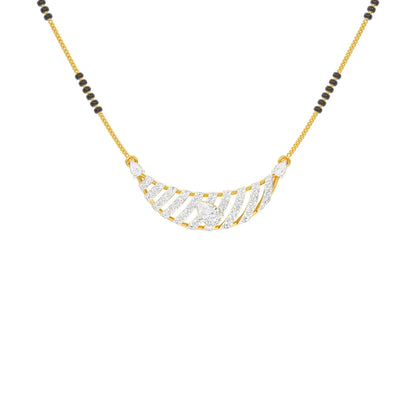 Crescent Arc Diamond Mangalsutra 9 KT / Yellow Gold