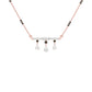 Modern Bar & Drop Diamond Mangalsutra 9 KT / Rose Gold