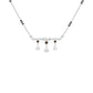 Modern Bar & Drop Diamond Mangalsutra 9 KT / White Gold