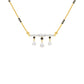 Modern Bar & Drop Diamond Mangalsutra 9 KT / Yellow Gold