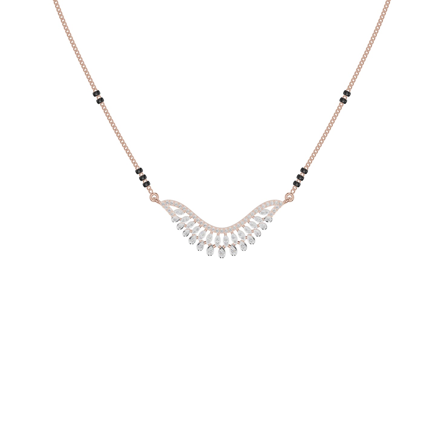 Elegant Affinity Diamond Mangalsutra 18 KT / Rose Gold