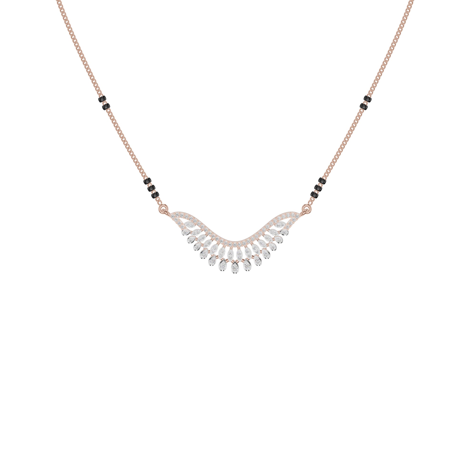 Elegant Affinity Diamond Mangalsutra 18 KT / Rose Gold