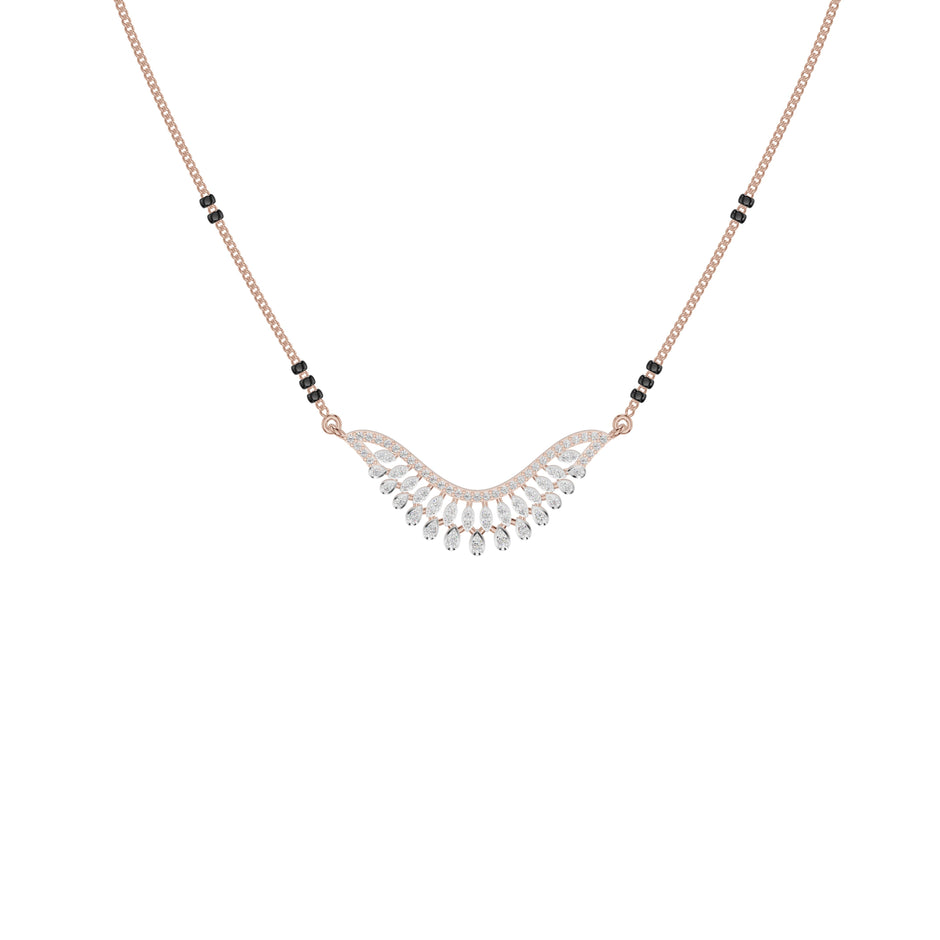 Elegant Affinity Diamond Mangalsutra 18 KT / Rose Gold