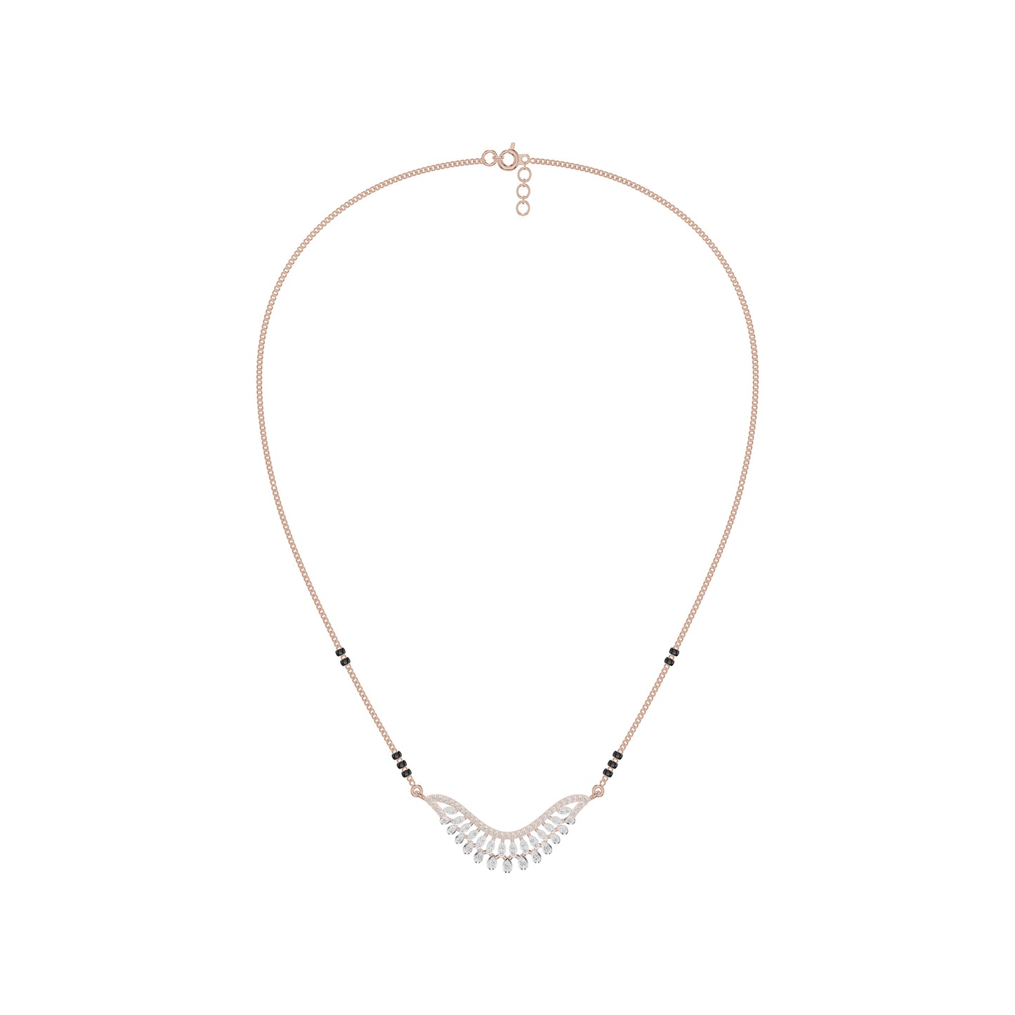 Elegant Affinity Diamond Mangalsutra 18 KT / Rose Gold