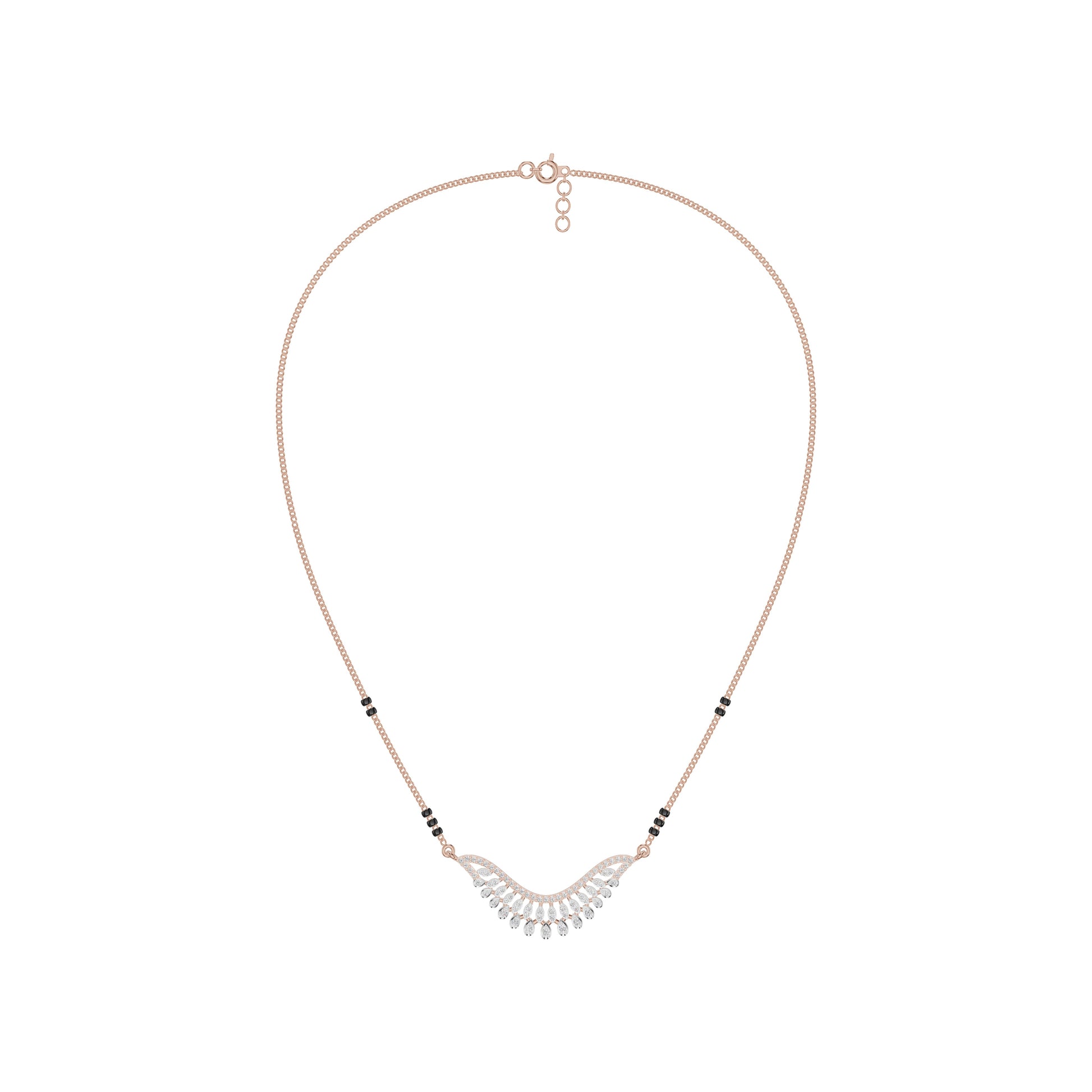 Elegant Affinity Diamond Mangalsutra 18 KT / Rose Gold