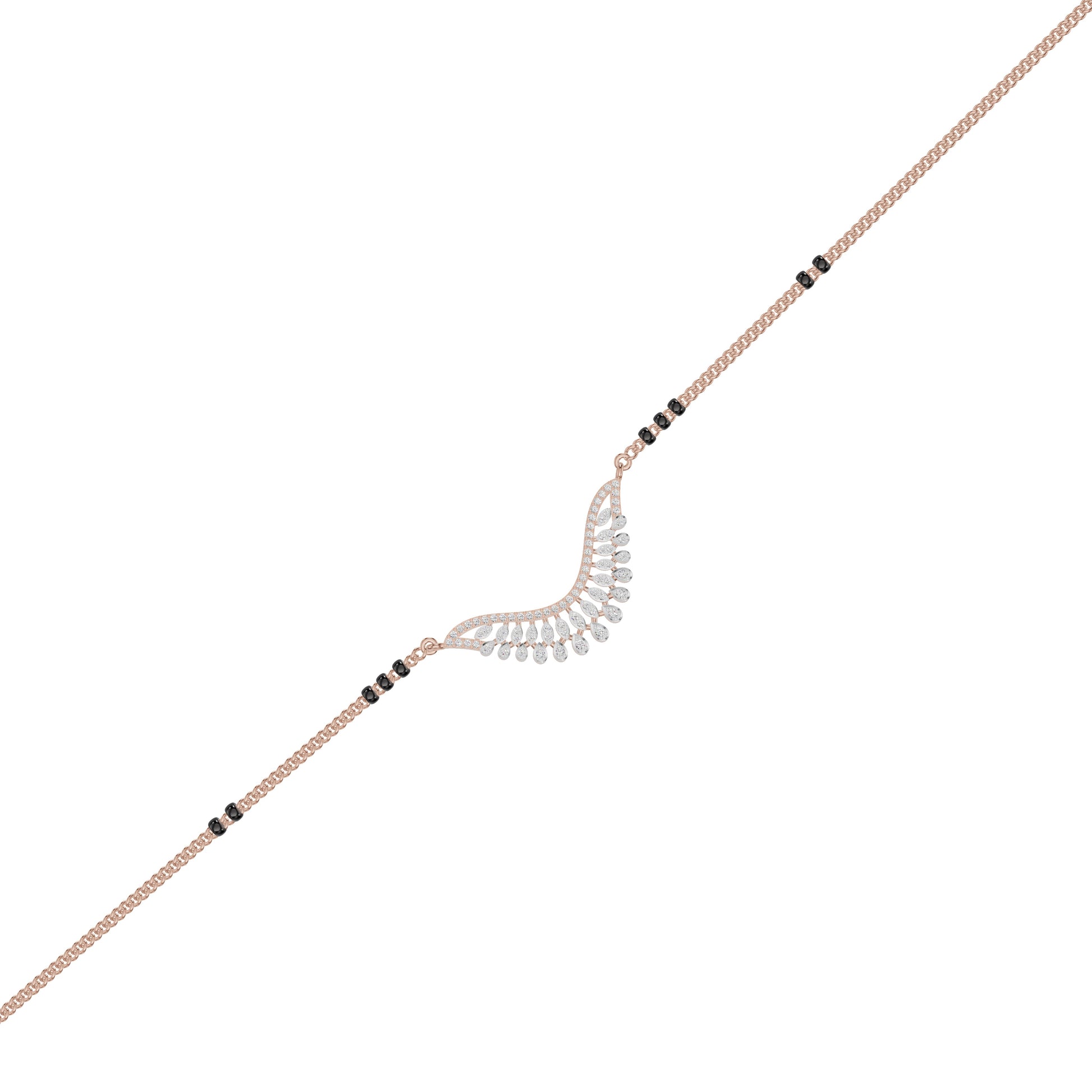 Elegant Affinity Diamond Mangalsutra 18 KT / Rose Gold