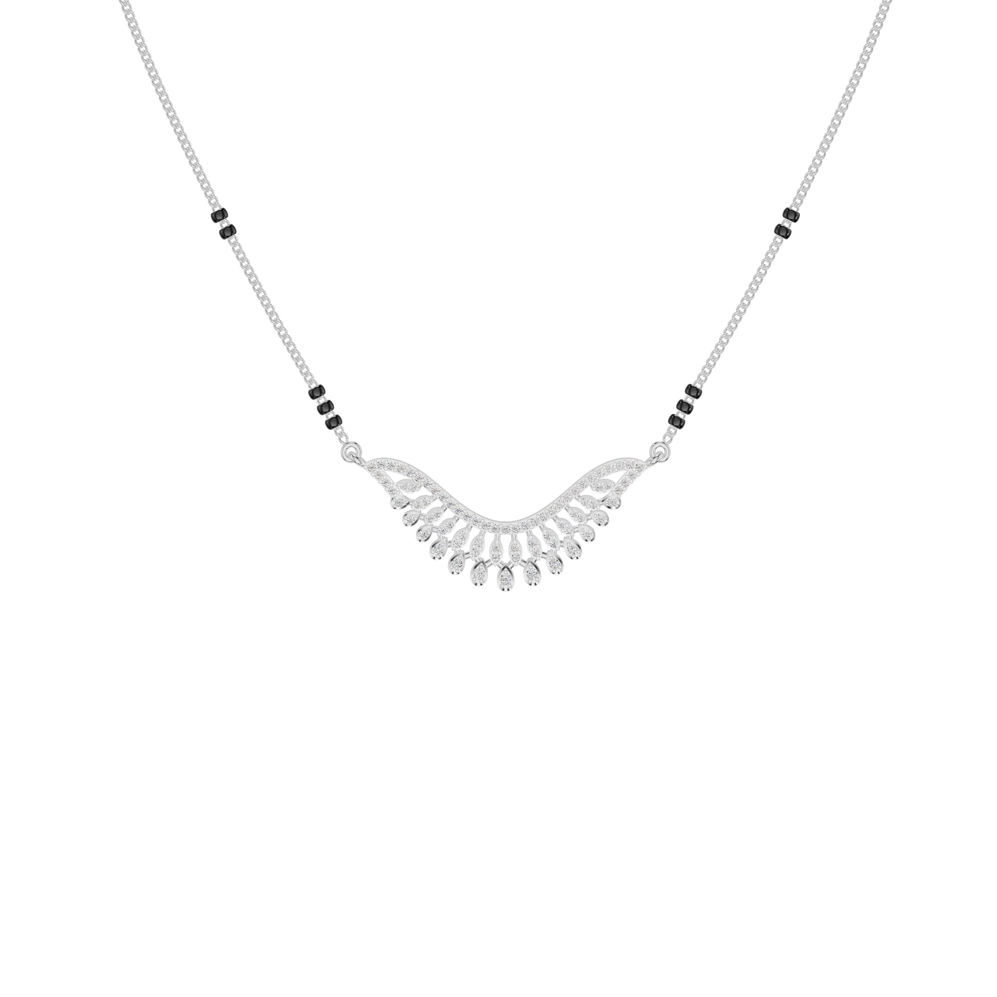 Elegant Affinity Diamond Mangalsutra 18 KT / White Gold