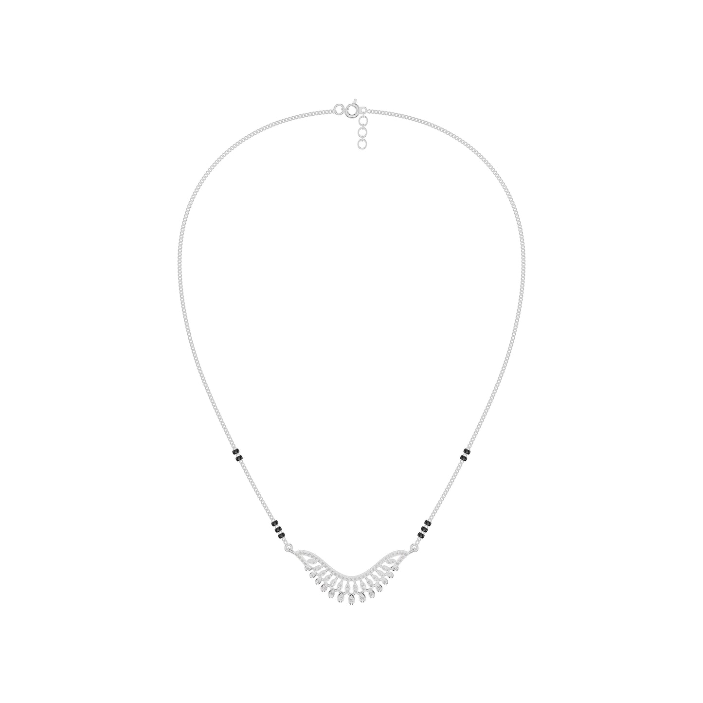 Elegant Affinity Diamond Mangalsutra 18 KT / White Gold