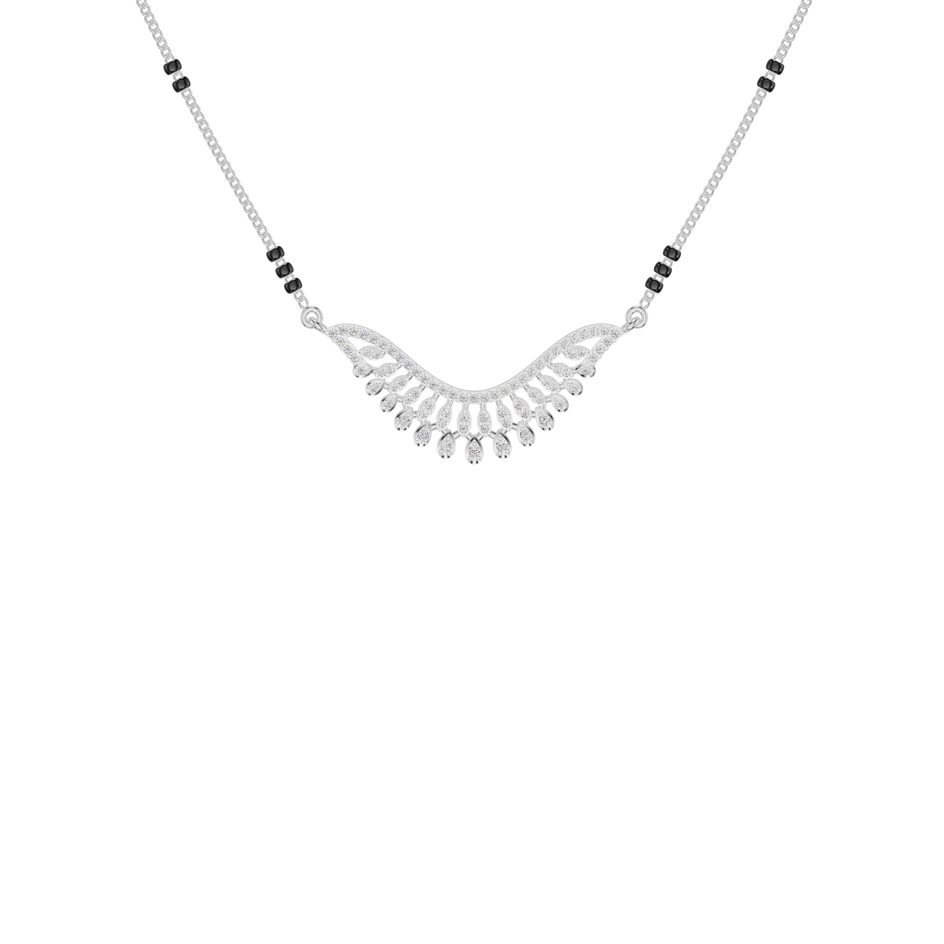 Elegant Affinity Diamond Mangalsutra 18 KT / White Gold