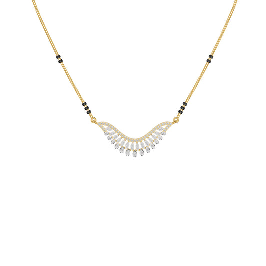 Elegant Affinity Diamond Mangalsutra 18 KT / Yellow Gold