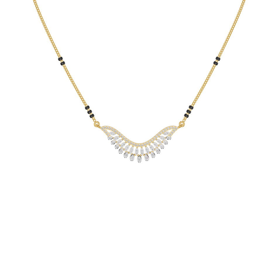 Elegant Affinity Diamond Mangalsutra 18 KT / Yellow Gold