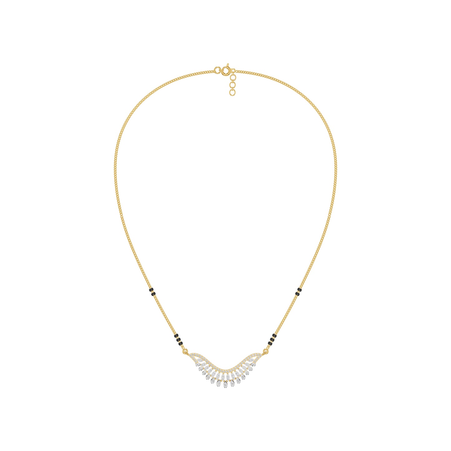 Elegant Affinity Diamond Mangalsutra 18 KT / Yellow Gold