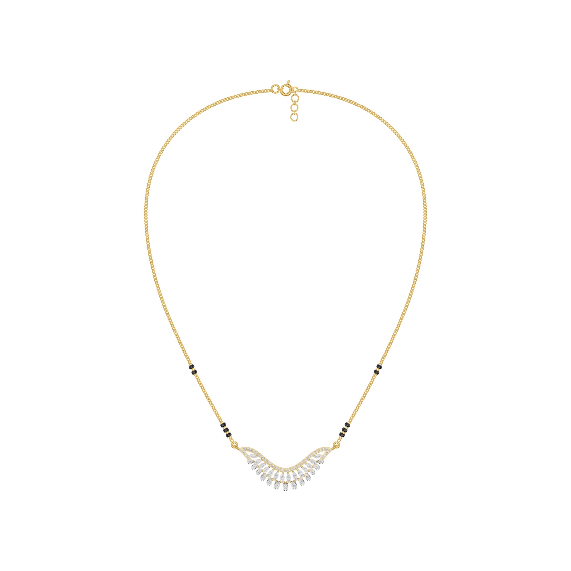 Elegant Affinity Diamond Mangalsutra 18 KT / Yellow Gold