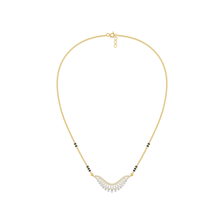 Elegant Affinity Diamond Mangalsutra 18 KT / Yellow Gold