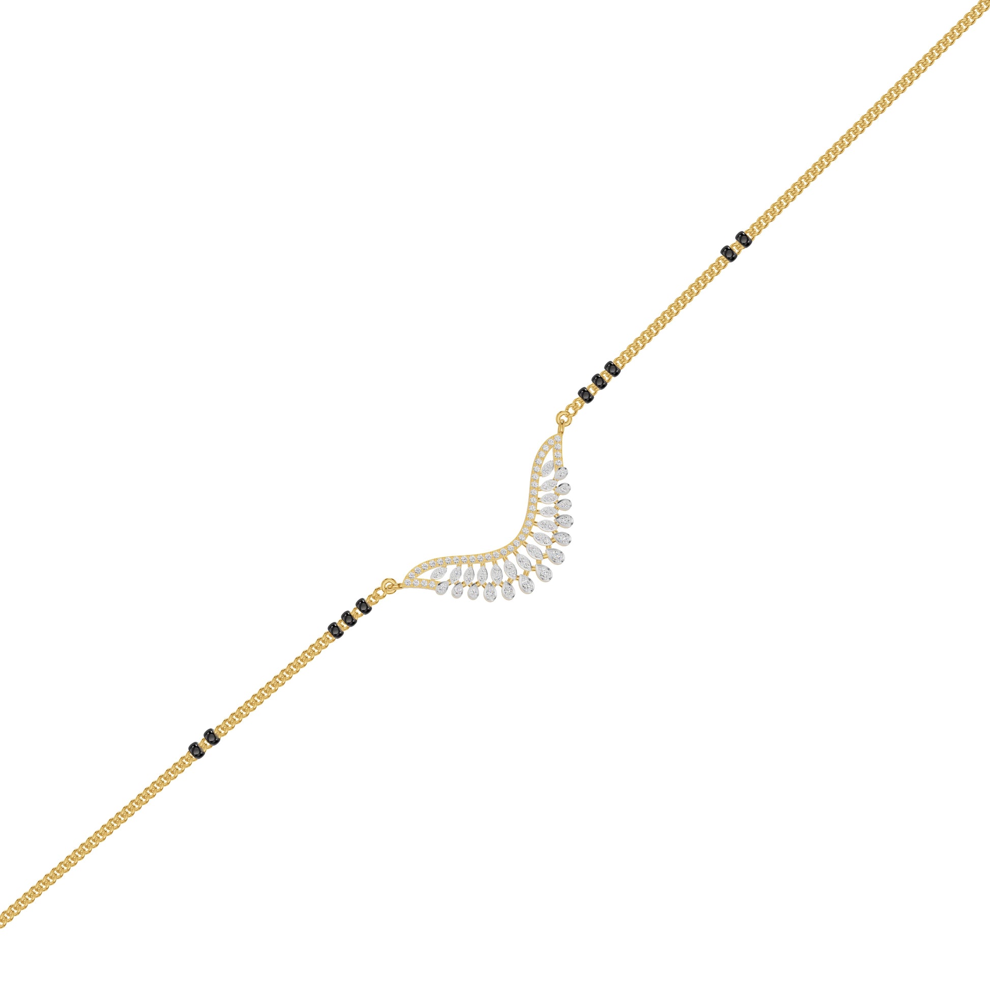 Elegant Affinity Diamond Mangalsutra 18 KT / Yellow Gold