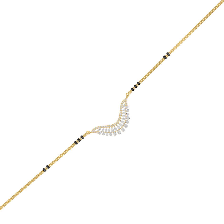 Elegant Affinity Diamond Mangalsutra 18 KT / Yellow Gold
