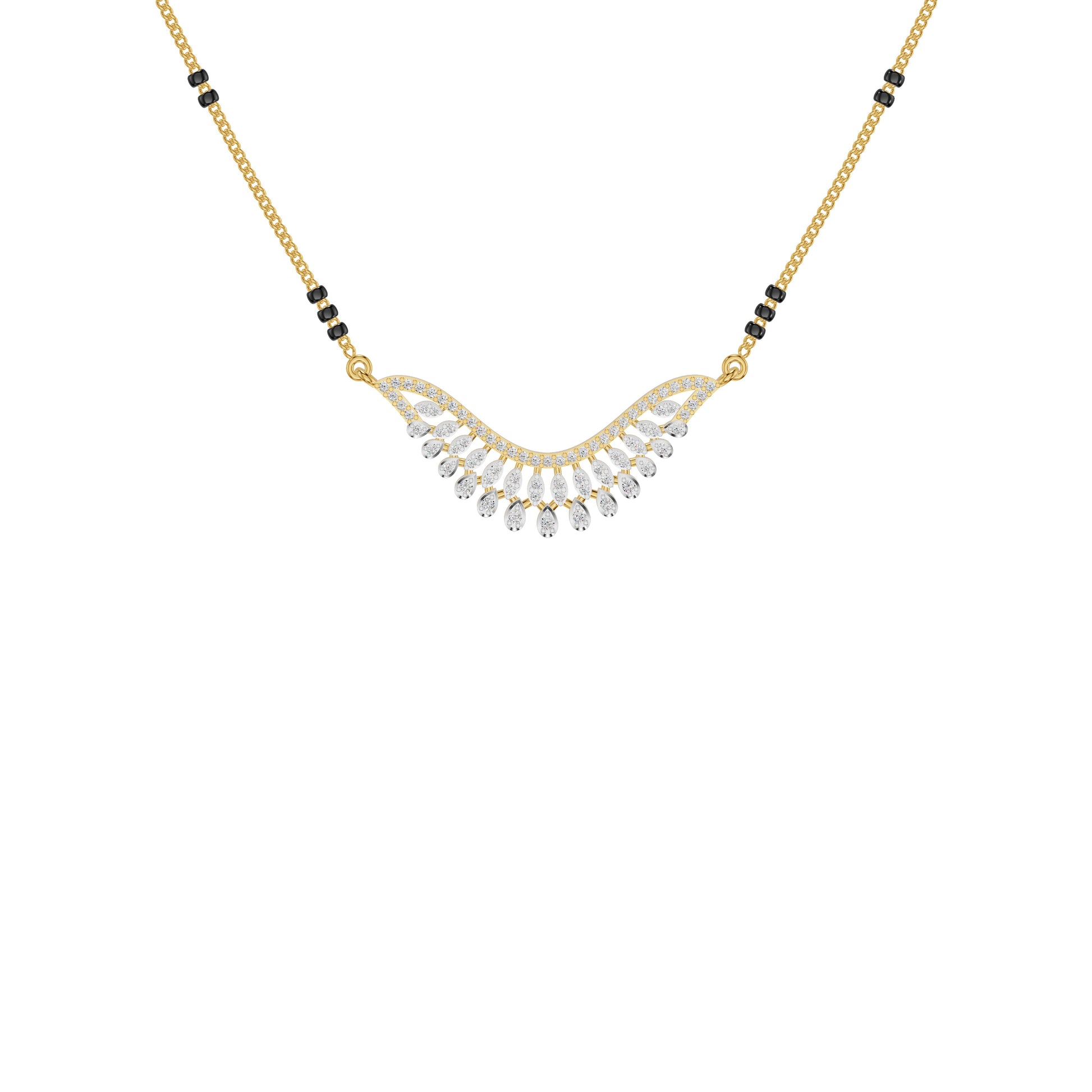 Elegant Affinity Diamond Mangalsutra 18 KT / Yellow Gold