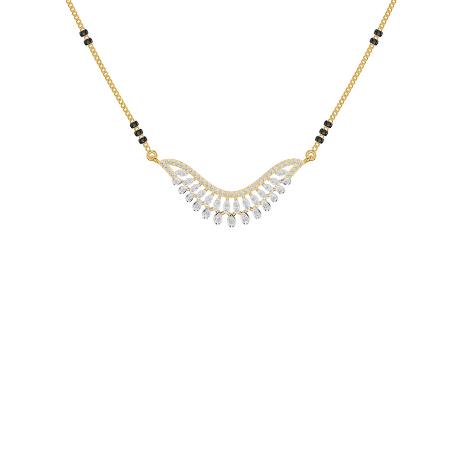Elegant Affinity Diamond Mangalsutra 18 KT / Yellow Gold