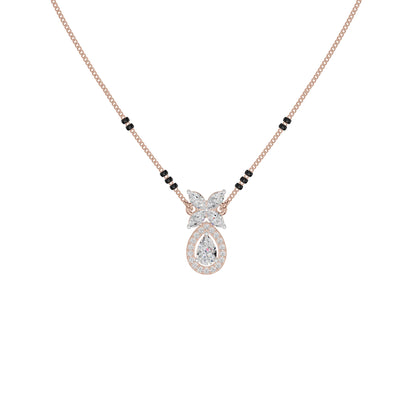 Stunning Flora Diamond Mangalsutra 18 KT / Rose Gold